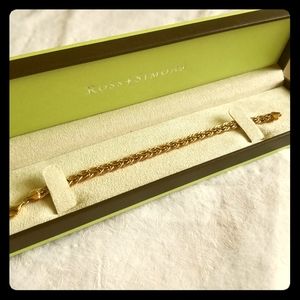 Ross-Simons 14K Yellow Gold Wheat-Link bracelet